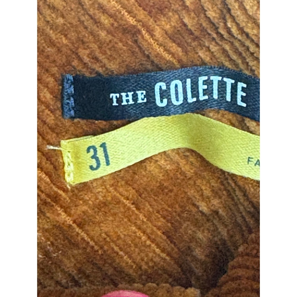 Maeve by Anthropologie The Colette Corduroy Wide Leg Pants 31 Rust Orange - Picture 5 of 13
